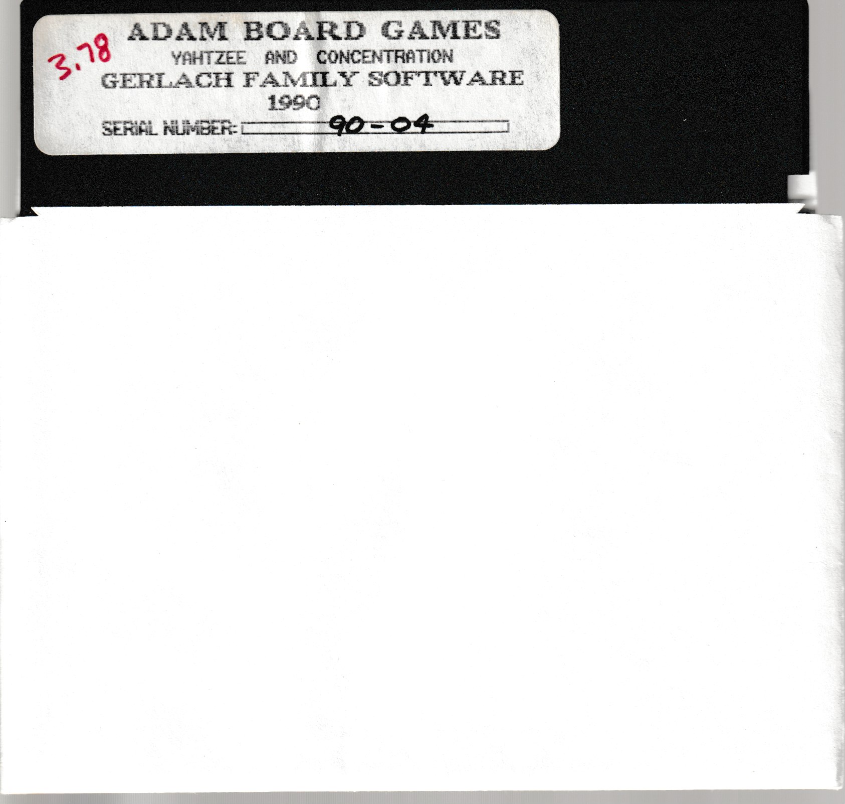 ADAM Board Games Floppy Disk